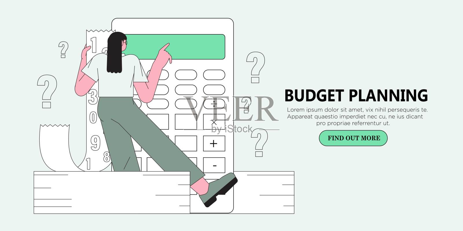 在准备税务计算文件，制作所得税申报表和计算商业发票方面有问题。税收的概念。网上会计业务服务。插画图片素材