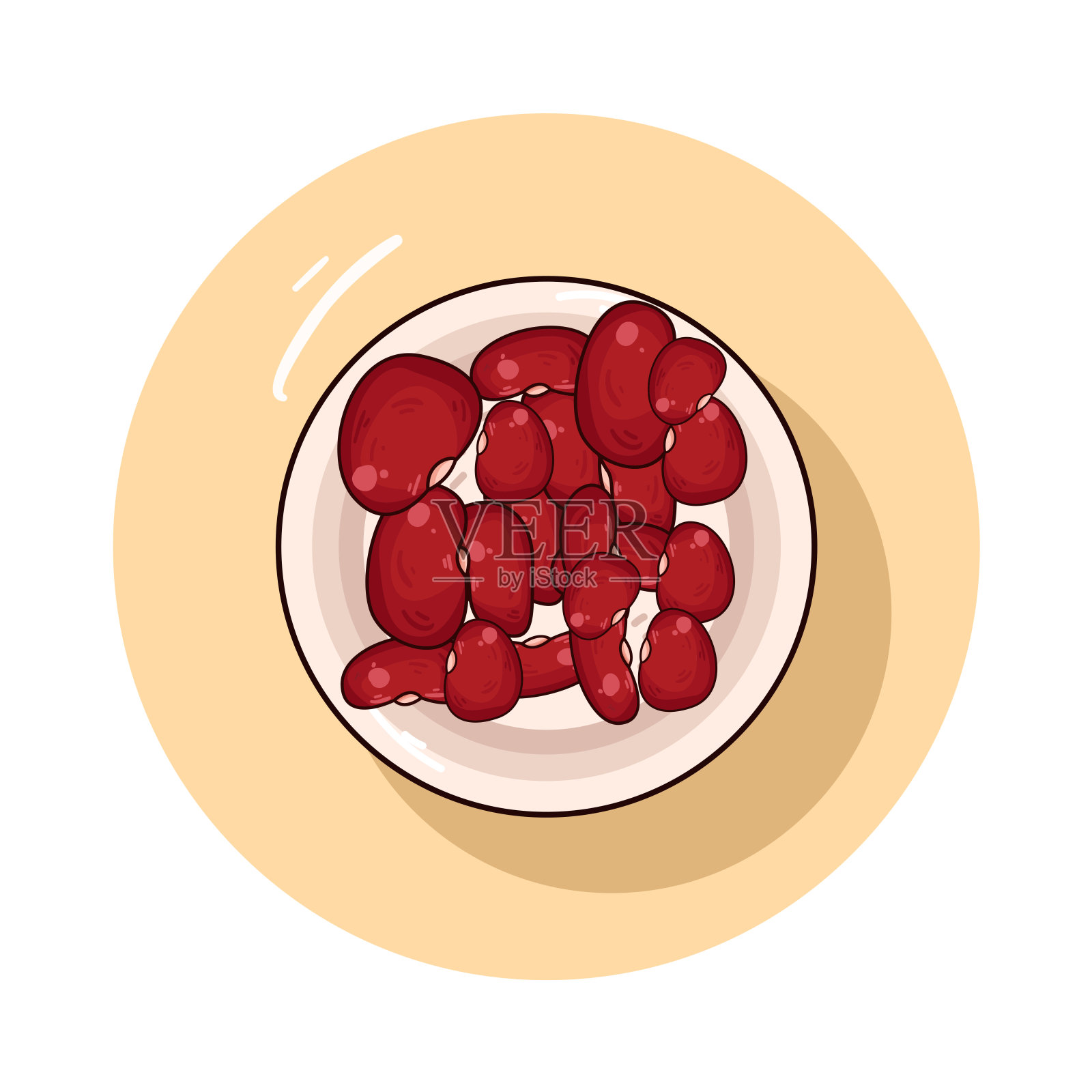 红豆插画图片素材