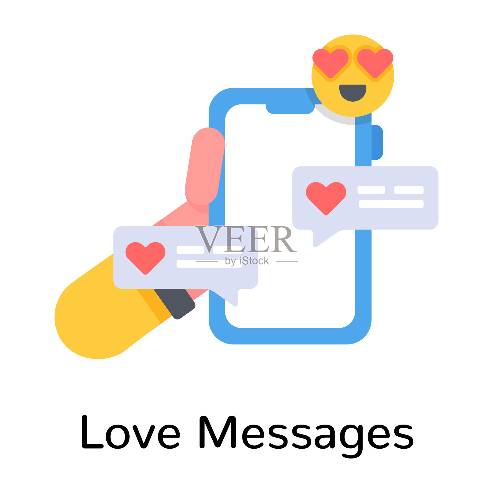 爱的信息插画图片素材