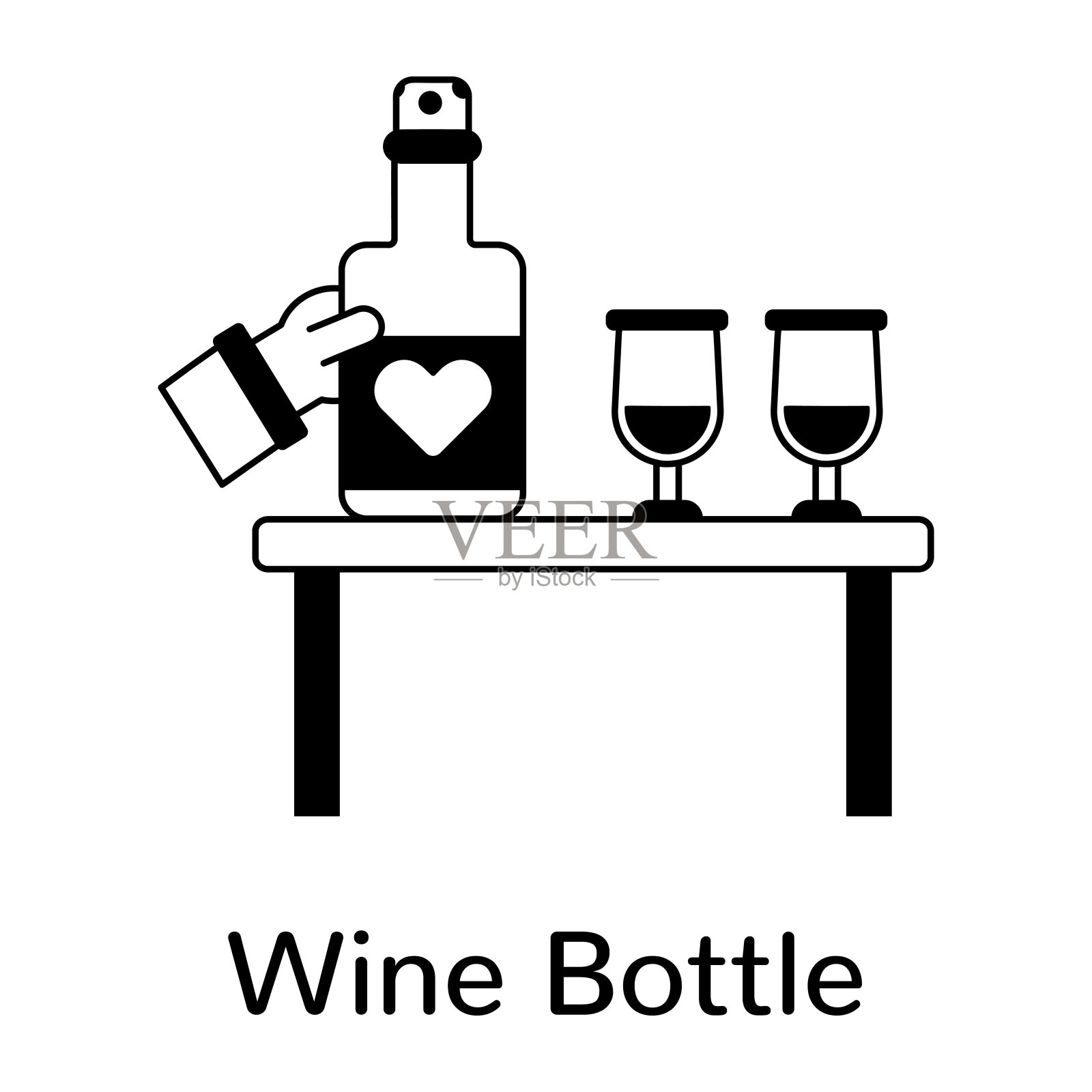 酒瓶插画图片素材