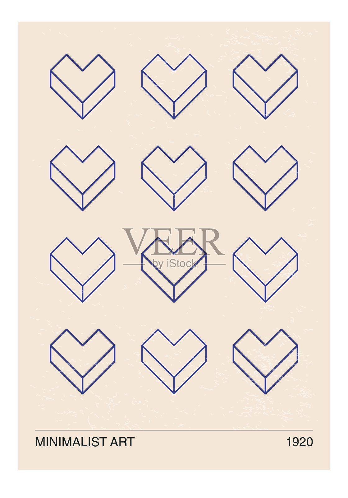 最小20几何设计海报，矢量模板与原始形状插画图片素材