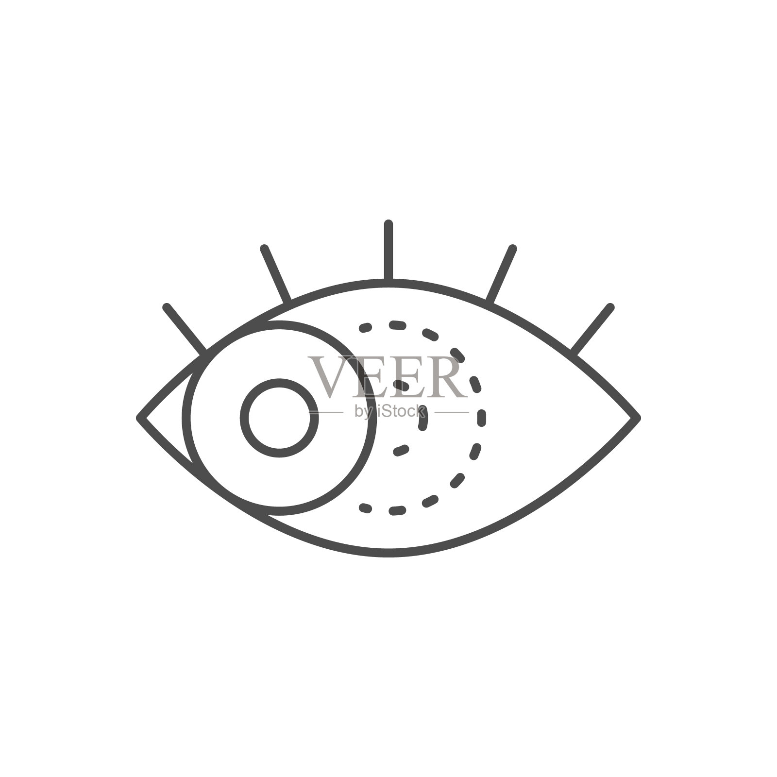 人体斜视线条轮廓图标插画图片素材