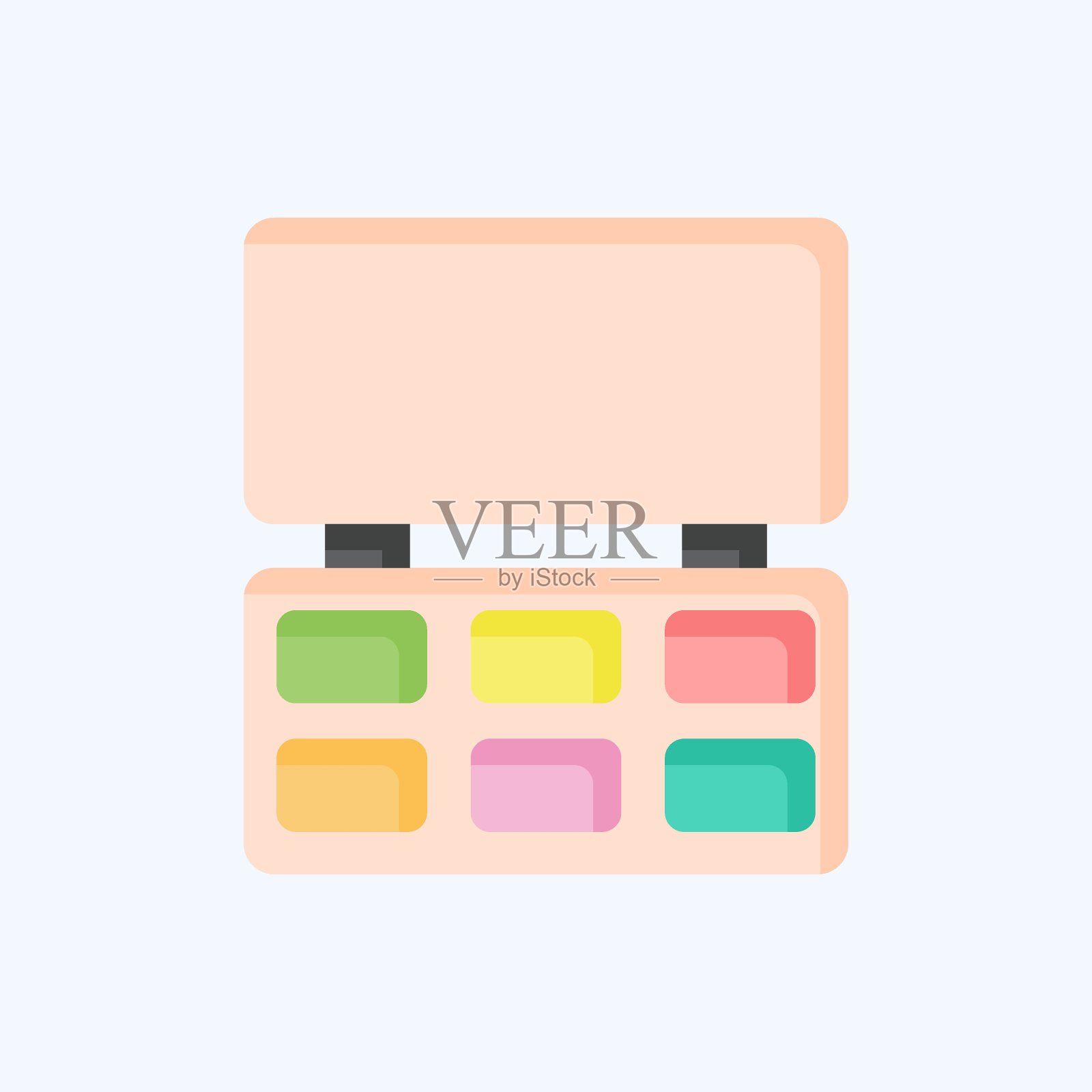 图标化妆包。与时尚有关的象征。平的风格。简单的设计可编辑。简单的说明插画图片素材