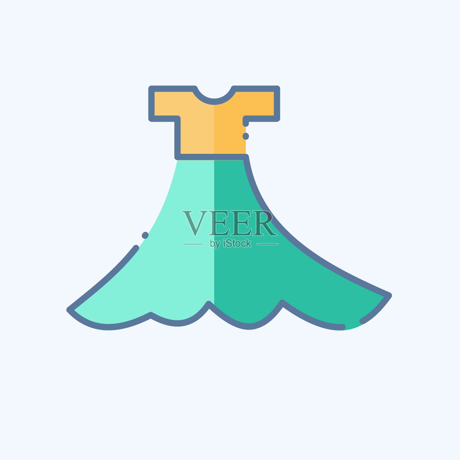 图标的衣服。与时尚有关的象征。涂鸦风格。简单的设计可编辑。简单的说明插画图片素材