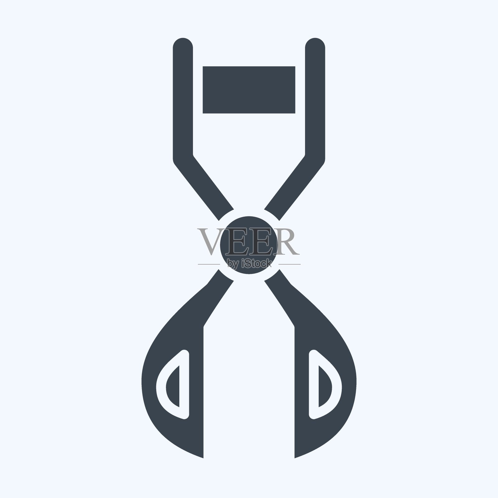 Icon睫毛夹。与时尚有关的象征。字形风格。简单的设计可编辑。简单的说明插画图片素材