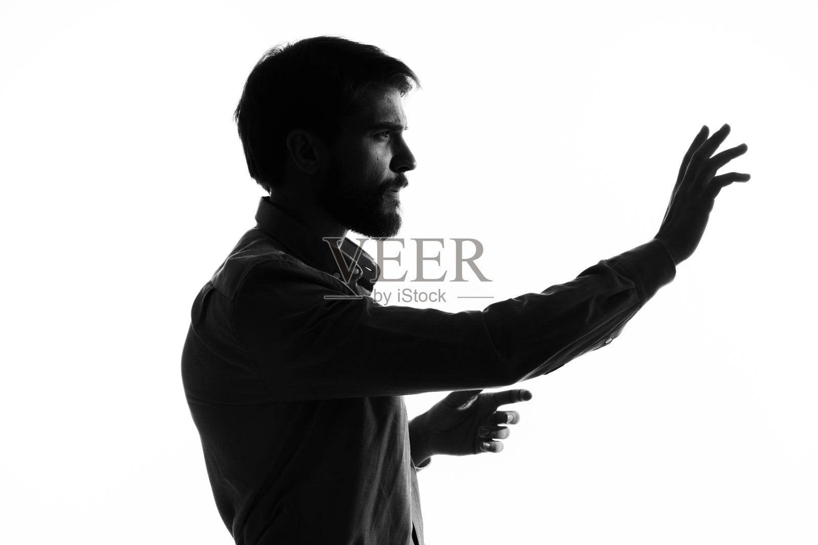 男人的手势，手，情绪裁剪，视图浅背景隐身照片摄影图片