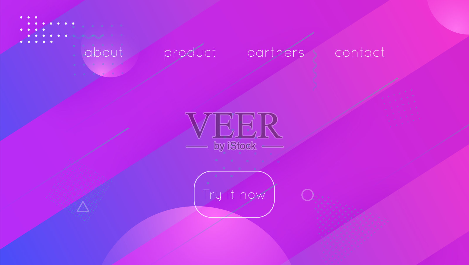 音乐设计。摘要说明。紫色彩虹艺术。向量的屏幕。霓虹灯几何小册子。几何Ui。暗着陆页。粉红音乐设计插画图片素材