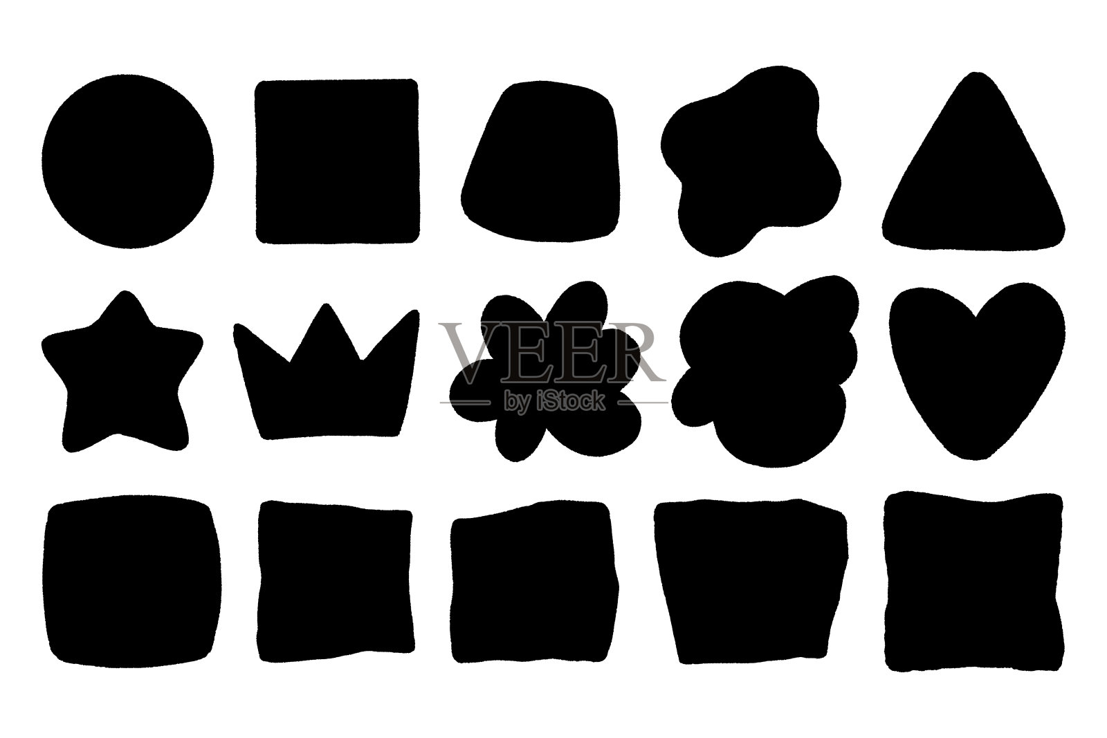 抽象框架与纹理垃圾锯齿边缘插画图片素材