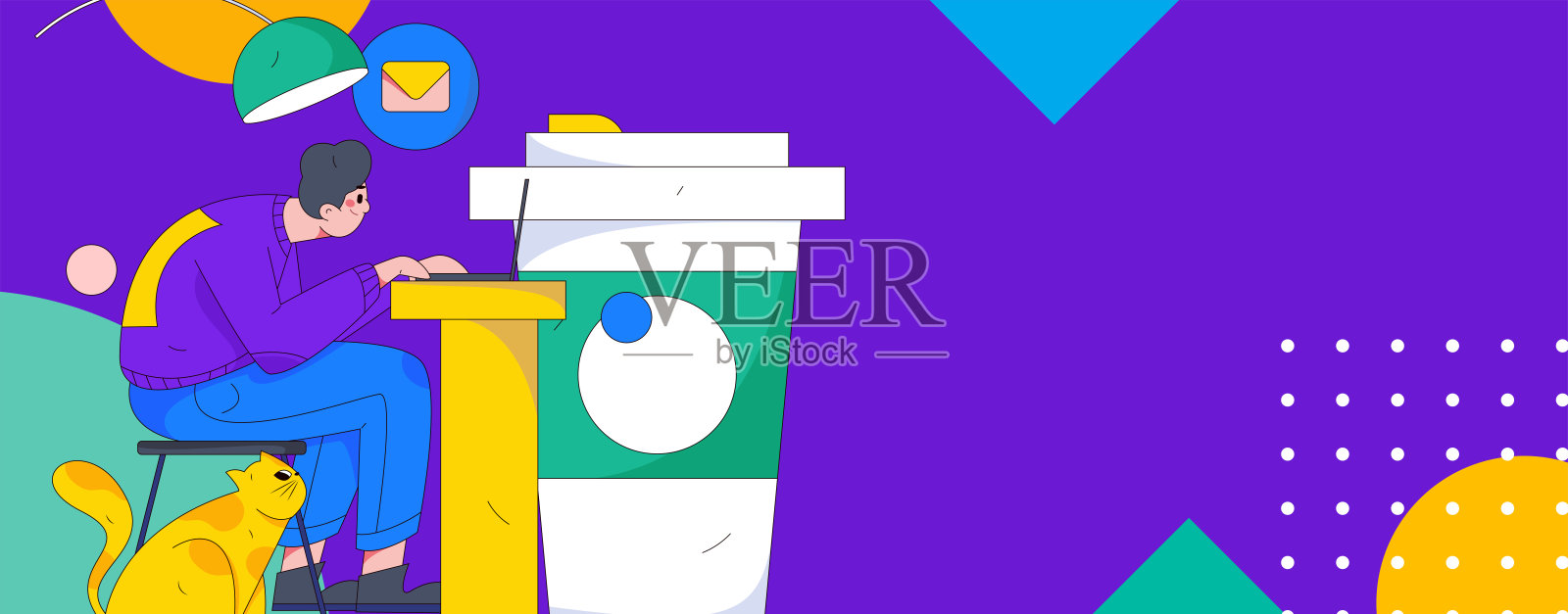 家庭室内人物场景平面矢量概念操作手绘插画插画图片素材