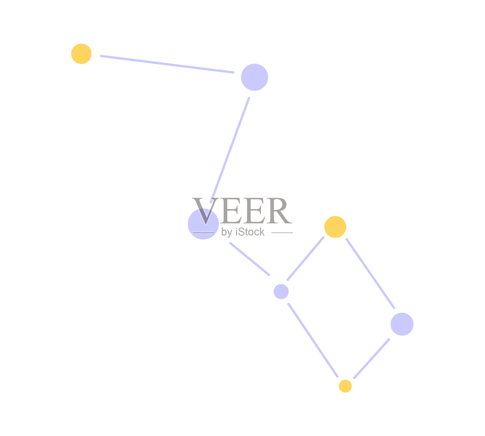 大熊座。儿童扁平风格的编织主题。插画图片素材