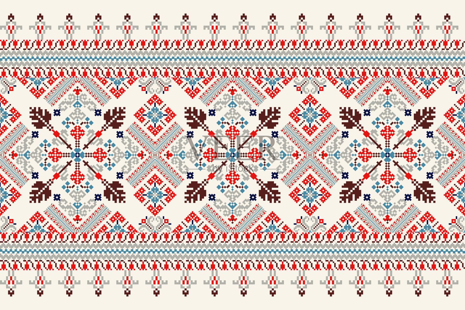 乌克兰图案上的白色背景矢量插图插画图片素材