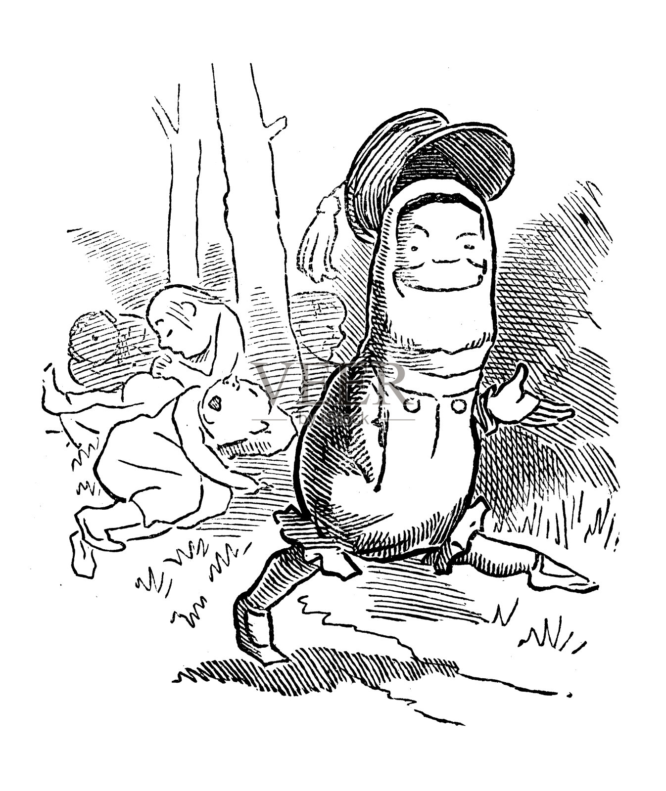 英国讽刺漫画插画图片素材