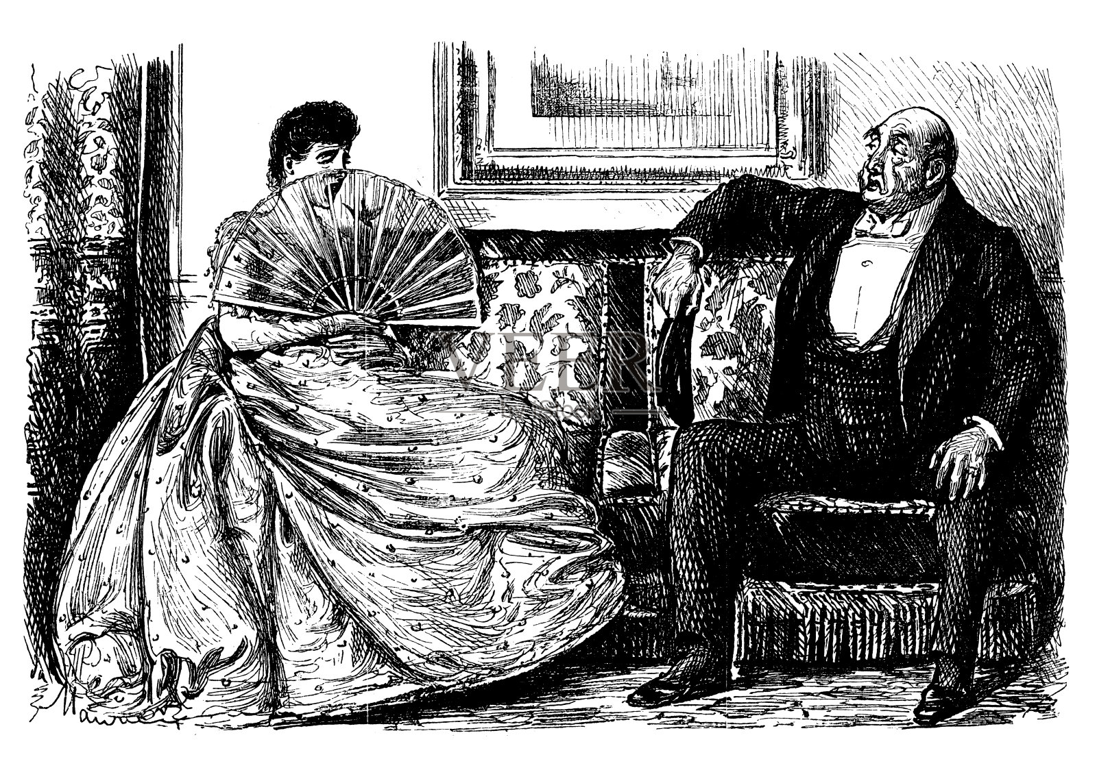 英国讽刺漫画插画图片素材