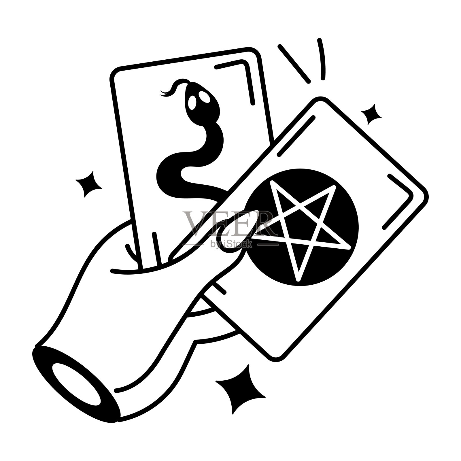 塔罗牌插画图片素材