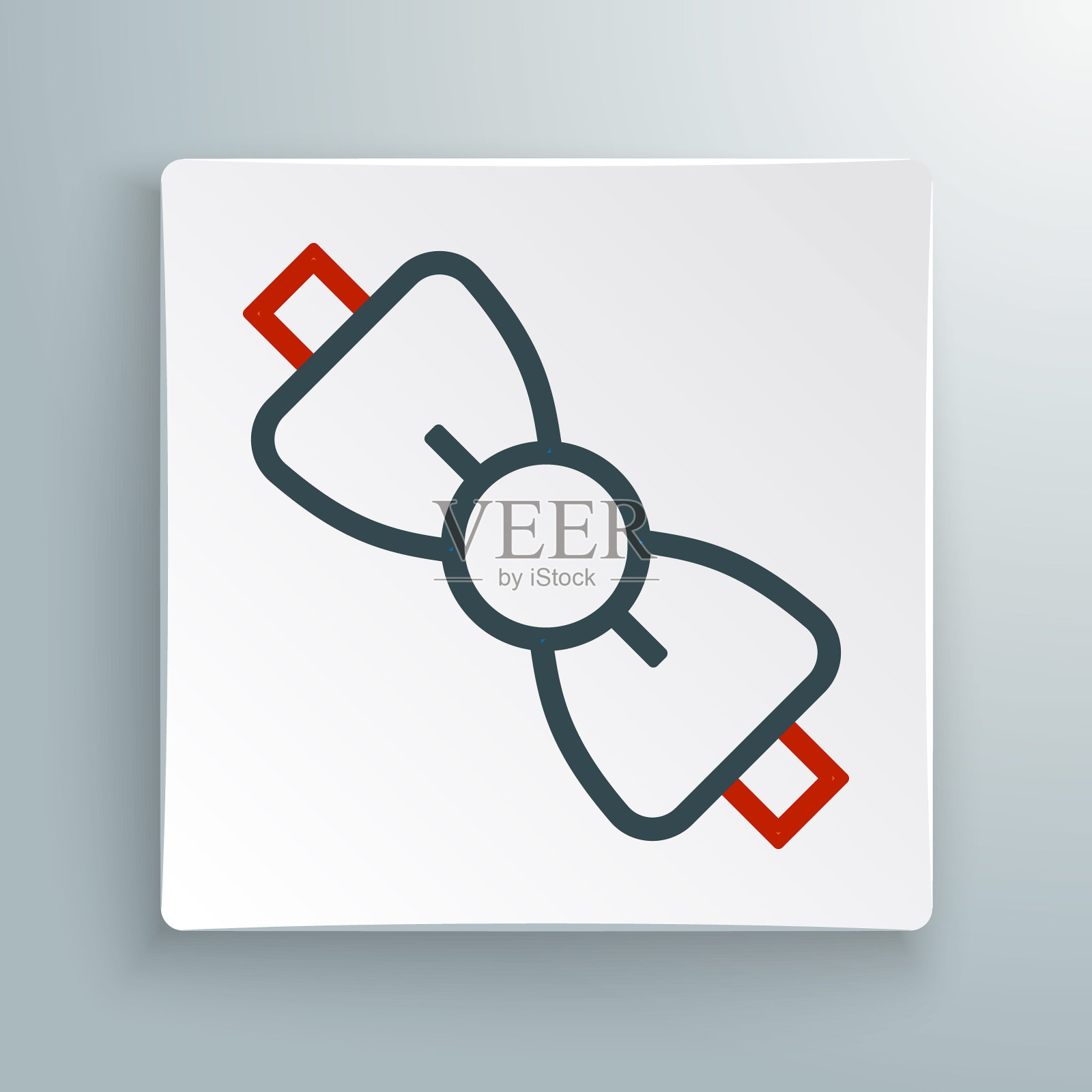 线领结图标孤立的白色背景。色彩缤纷的轮廓概念。向量插画图片素材