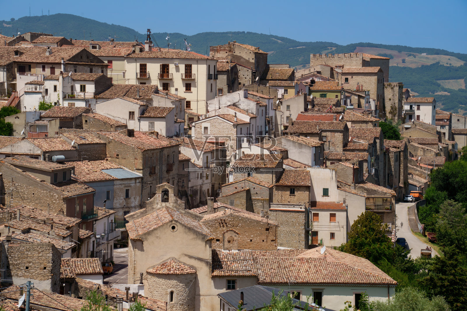 Gambatesa，意大利莫利塞的一个古老村庄照片摄影图片