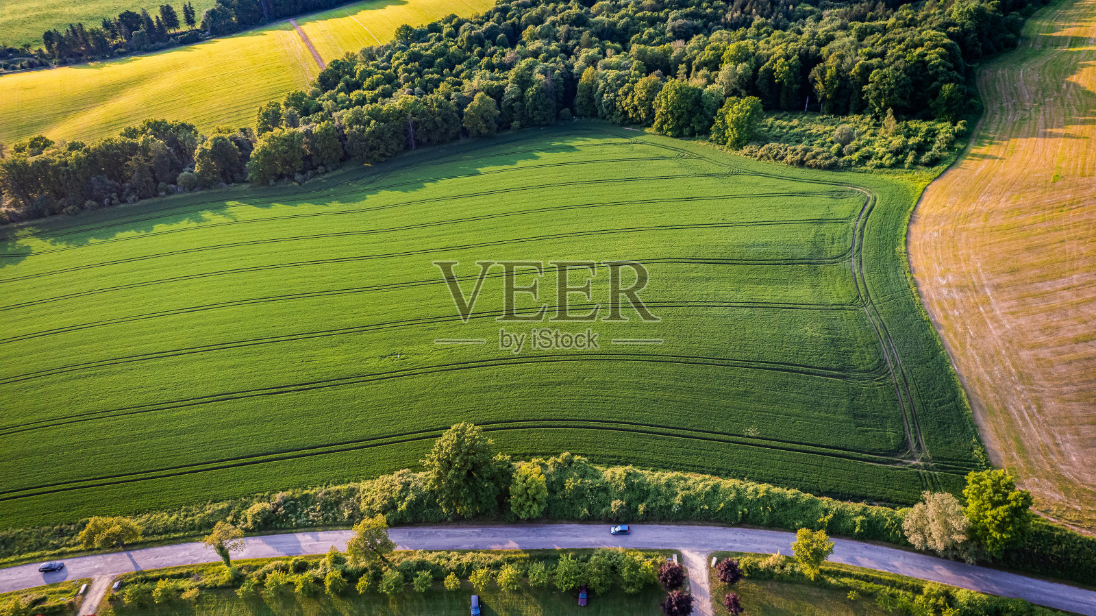 无人机的农田视图照片摄影图片