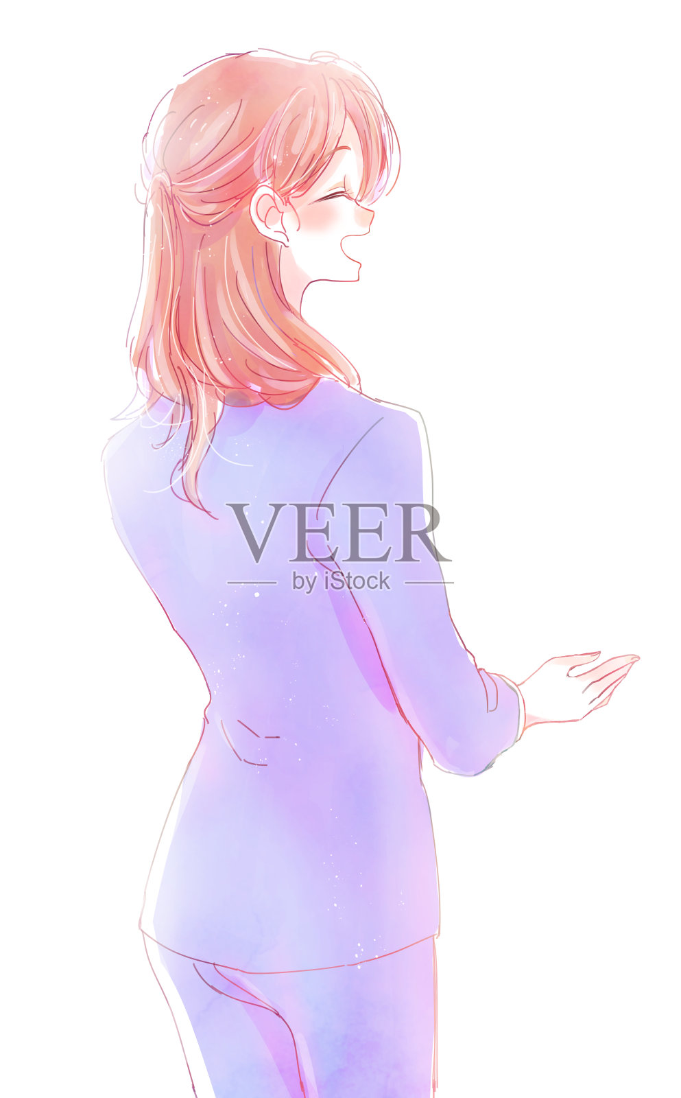 沉着冷静的商务人士插画图片素材