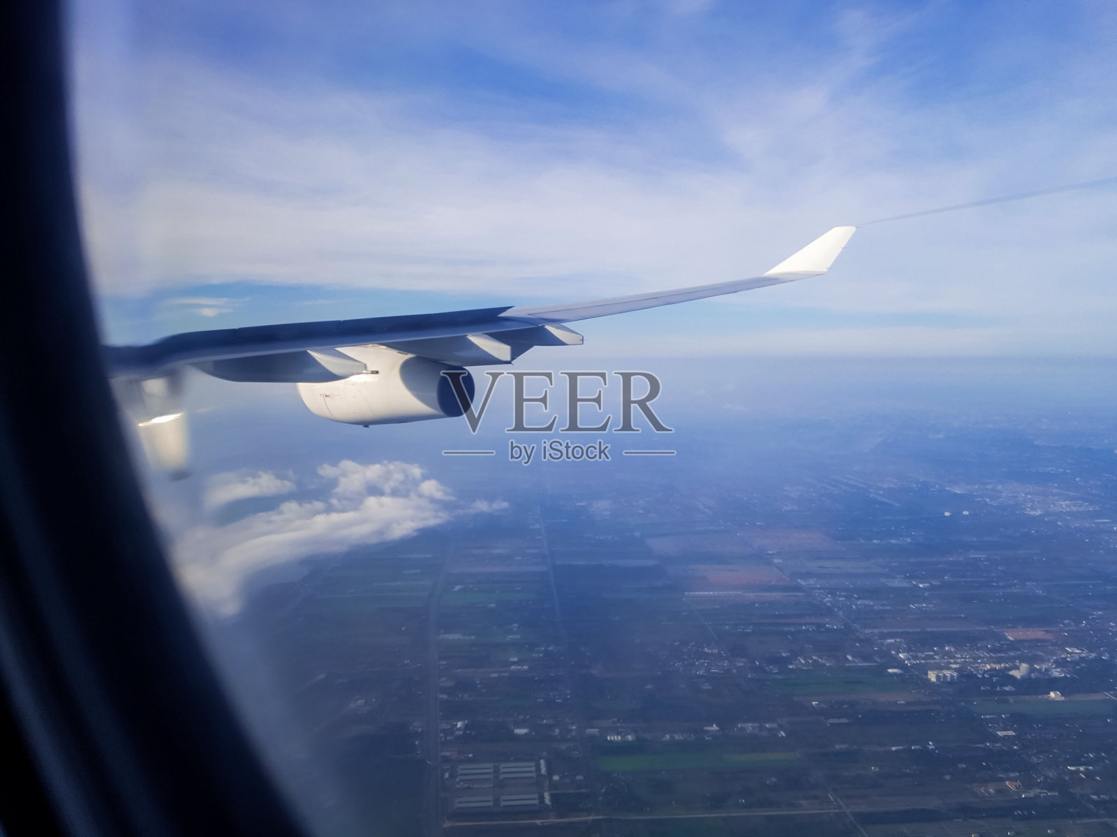 泰国，从飞机上俯瞰曼谷照片摄影图片