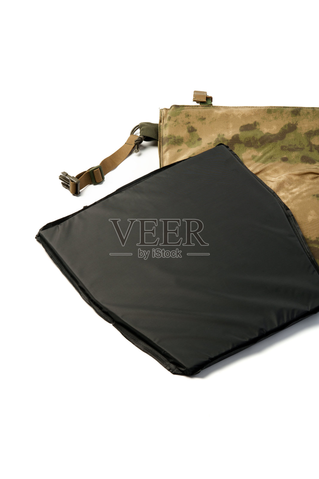 白色背景战术防弹背心特写照片摄影图片