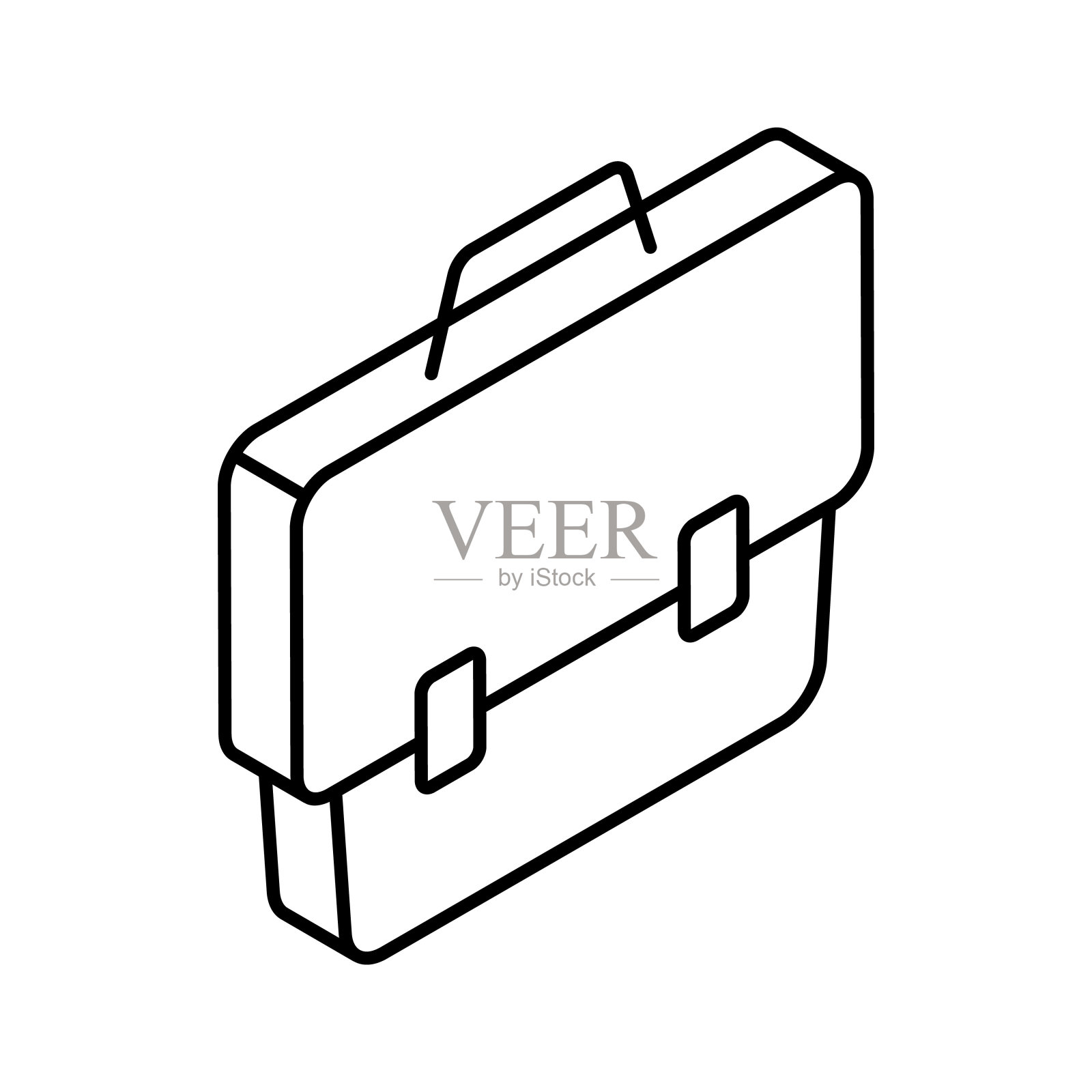 商业投资组合矢量设计，在可编辑的风格商务袋的一个惊人的图标。插画图片素材
