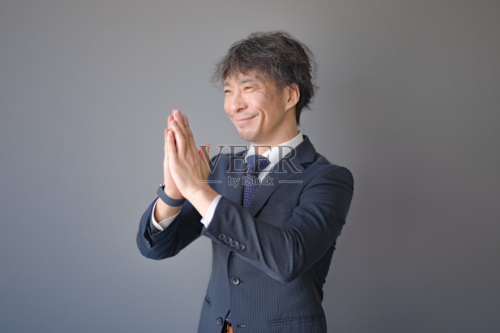 商人问并感谢照片摄影图片