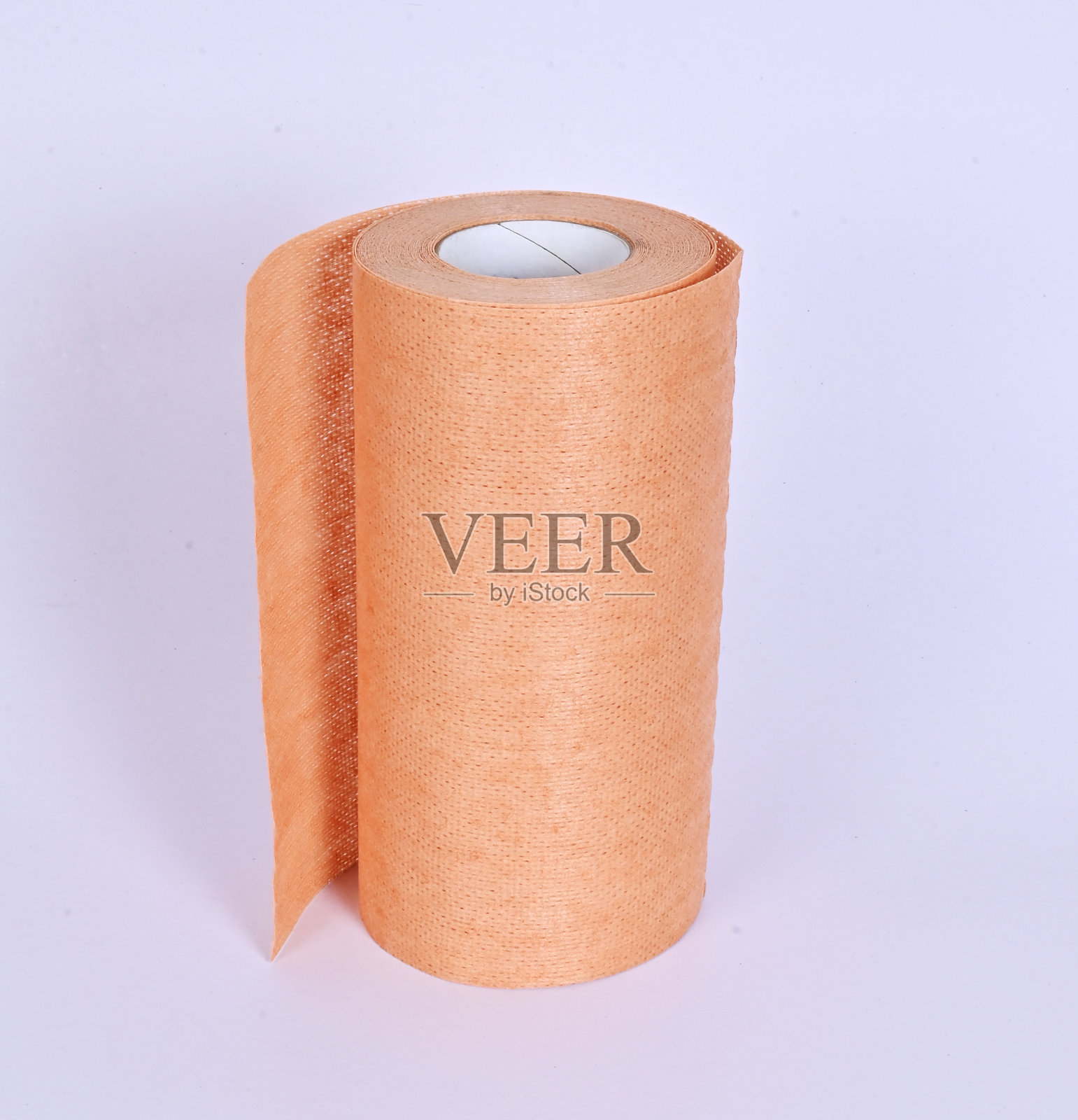 棕色厨房毛巾卷隔离照片摄影图片