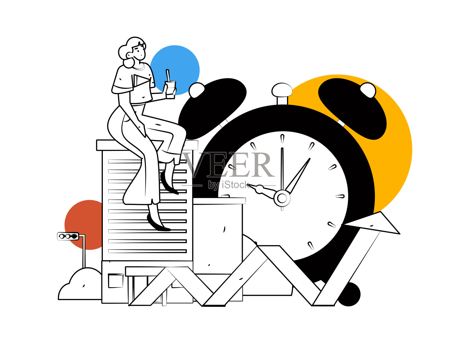 住房贷款平面矢量概念操作说明插画图片素材