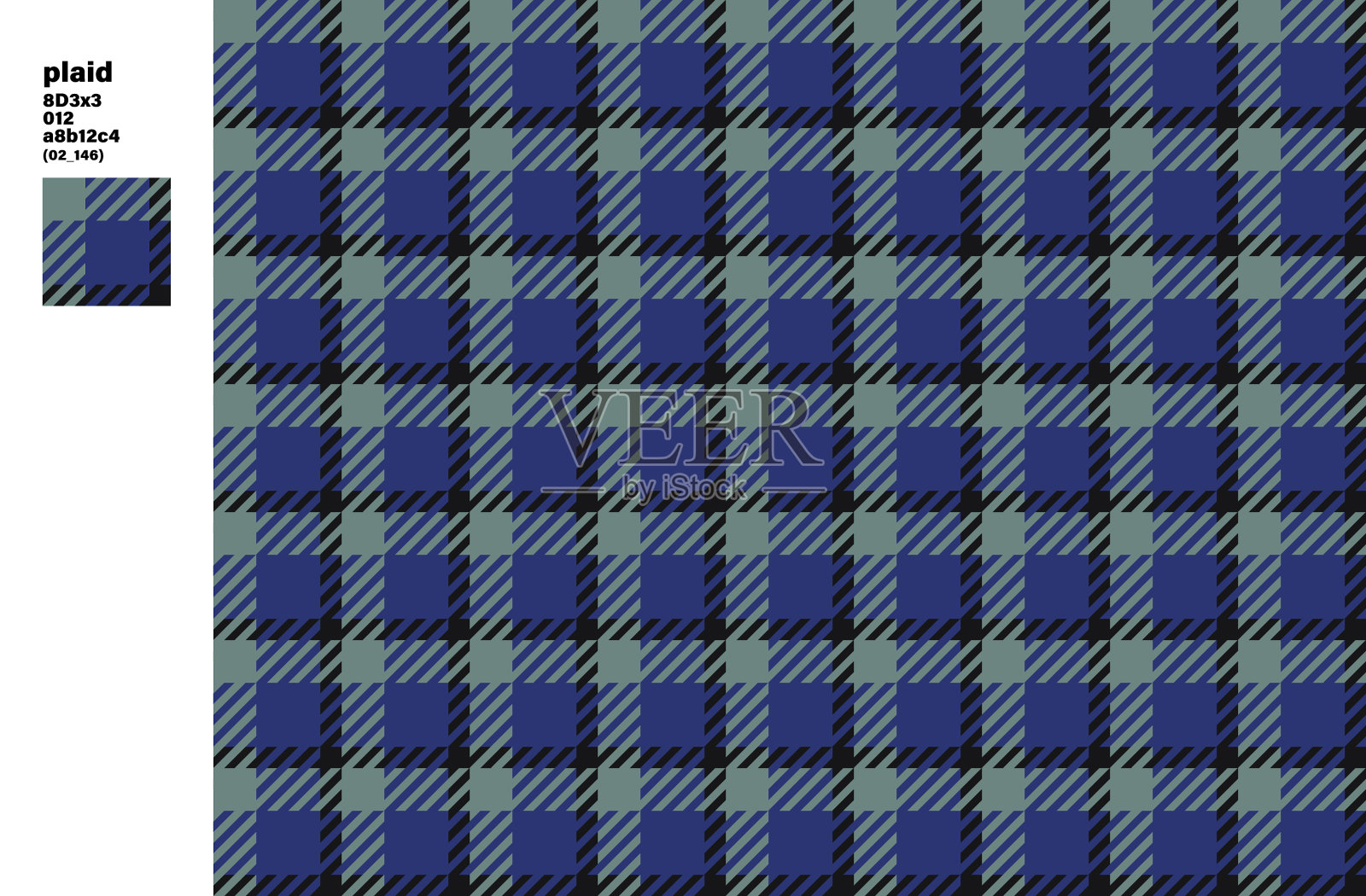 秋日格子花纹无缝衔接插画图片素材