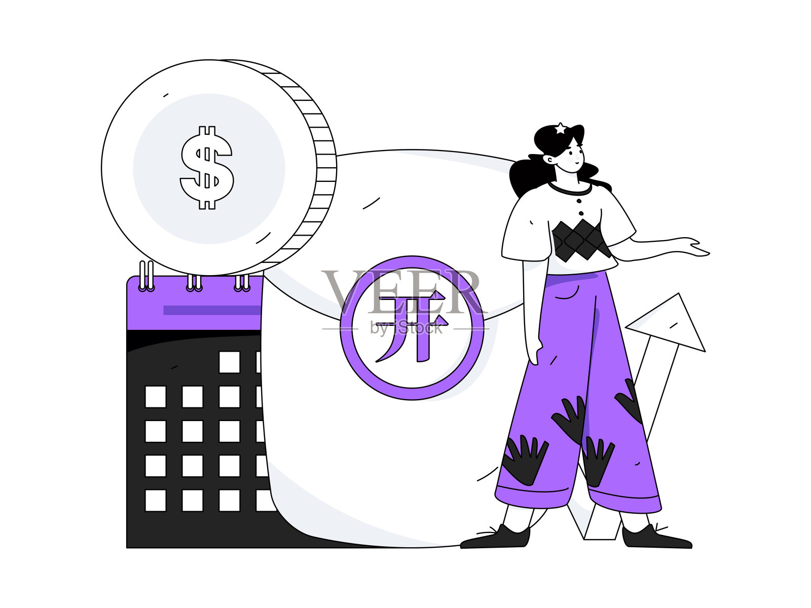 新年红包推广平面矢量人物概念插画插画图片素材