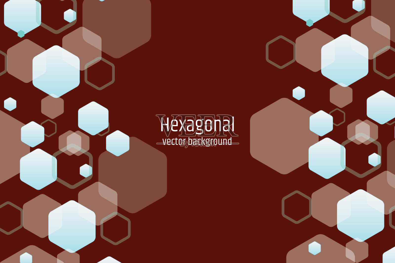 抽象六边形背景插画图片素材