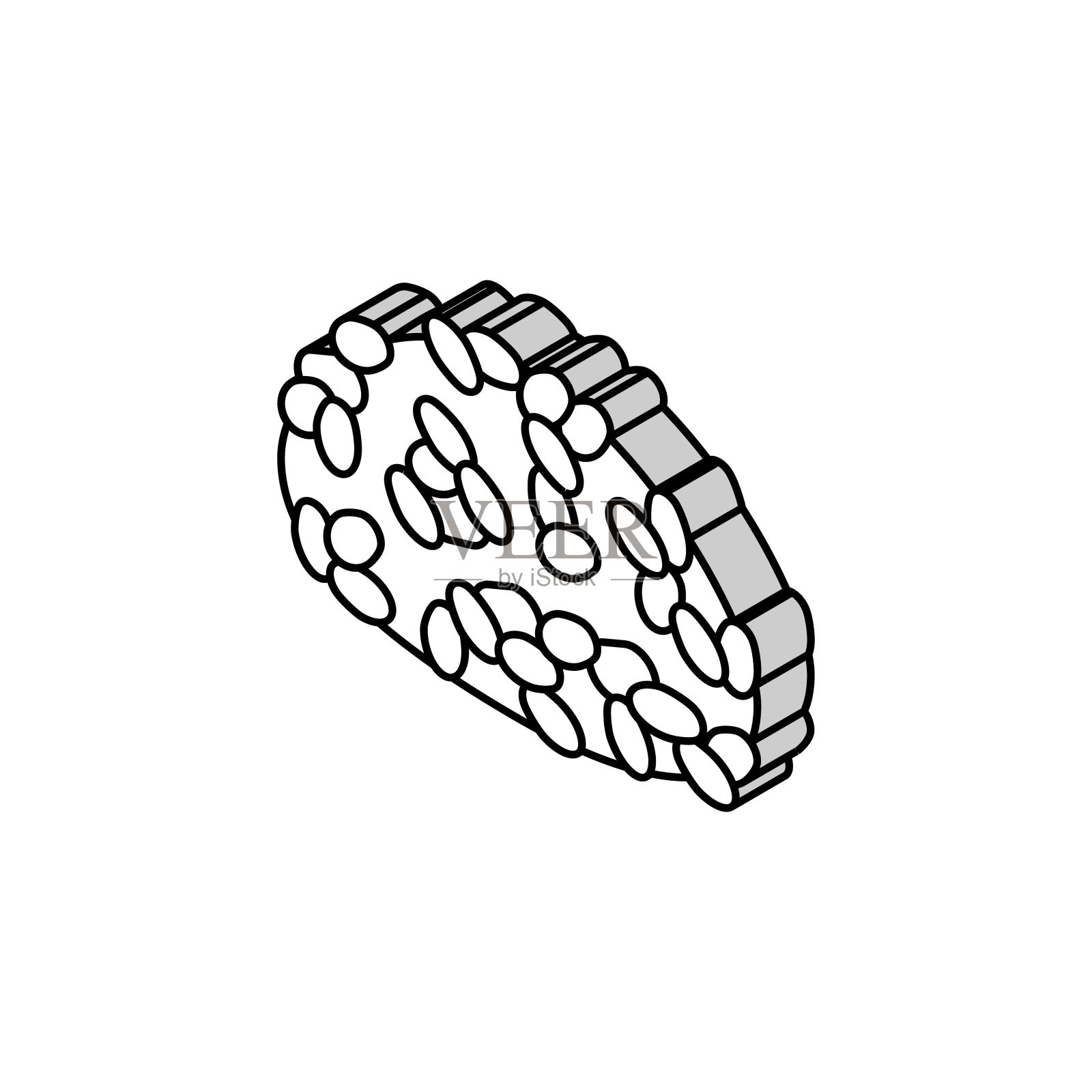 瓦伦西亚大米等距图标矢量插图插画图片素材