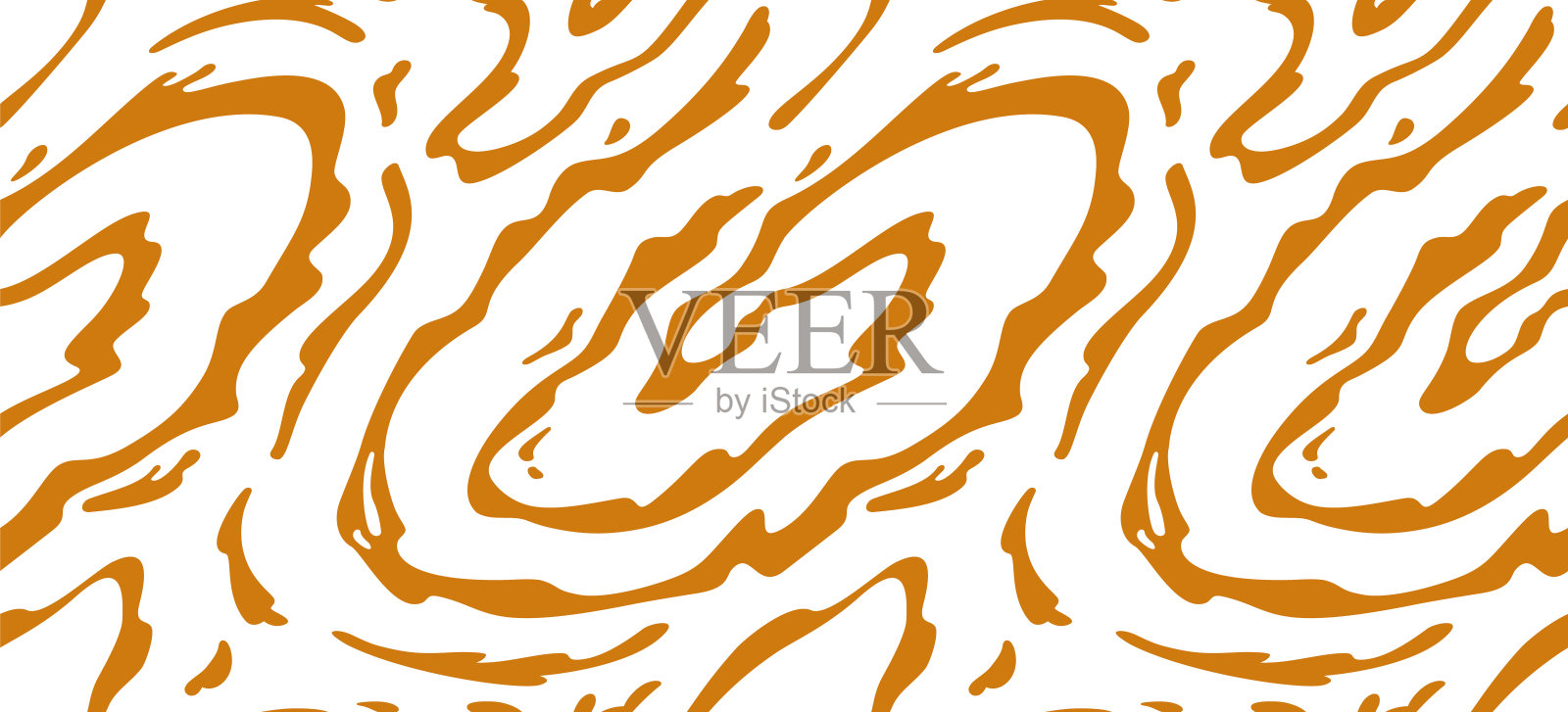 波浪形焦糖图案。矢量漩涡太妃糖飞溅背景。液体盐焦糖，融化花生酱，甜蜂蜜，巧克力牛奶或枫酱的插图插画图片素材