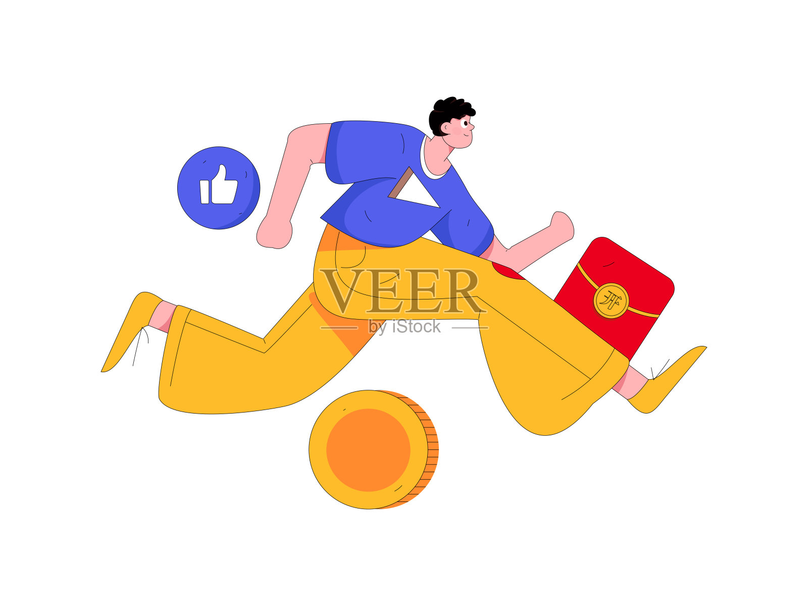 假日购物的人做电子商务网上购物平面矢量概念操作手绘插图插画图片素材