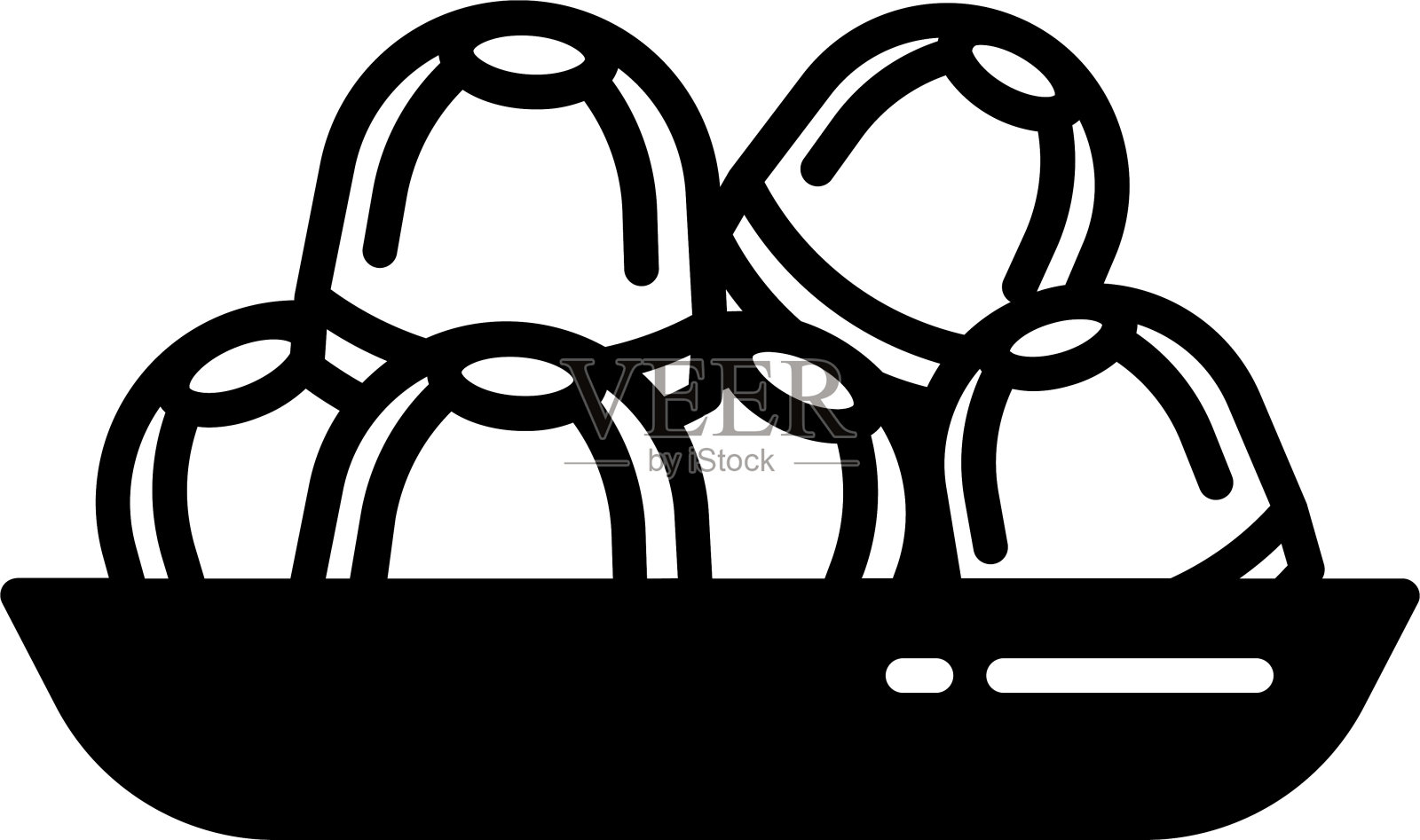 水果糖糖字形和线矢量插图插画图片素材