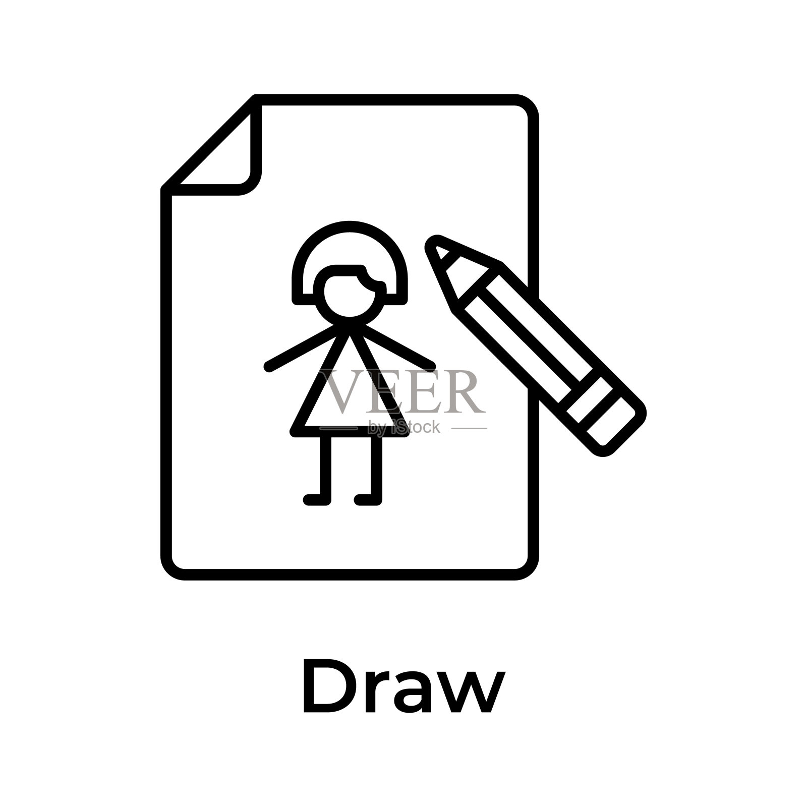 母亲素描页面，母亲节绘图矢量设计。插画图片素材