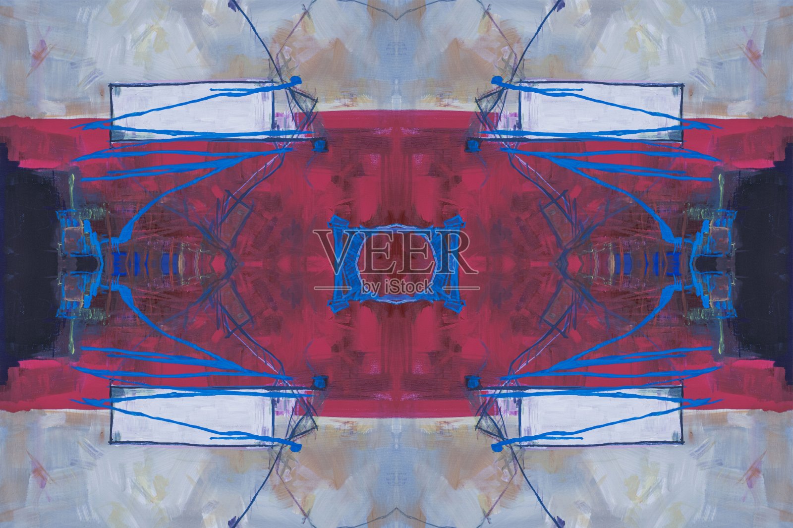 油画与抽象混合颜色背景与复制空间库存插图。世界的碰撞插画图片素材