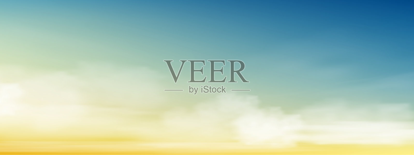 天空蓝色与云的背景，美丽的景观风景日出天空在早晨春天，夏天的太阳黎明在海滩，矢量卡通自然日落在冬天插画图片素材