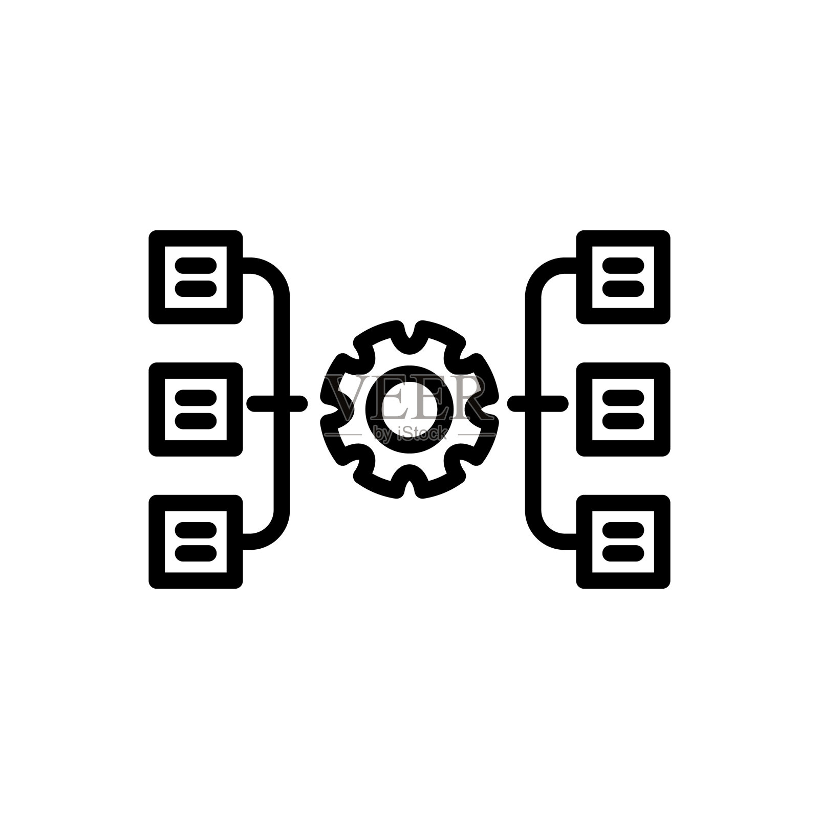 确定矢量中的对象图标。标识插画图片素材