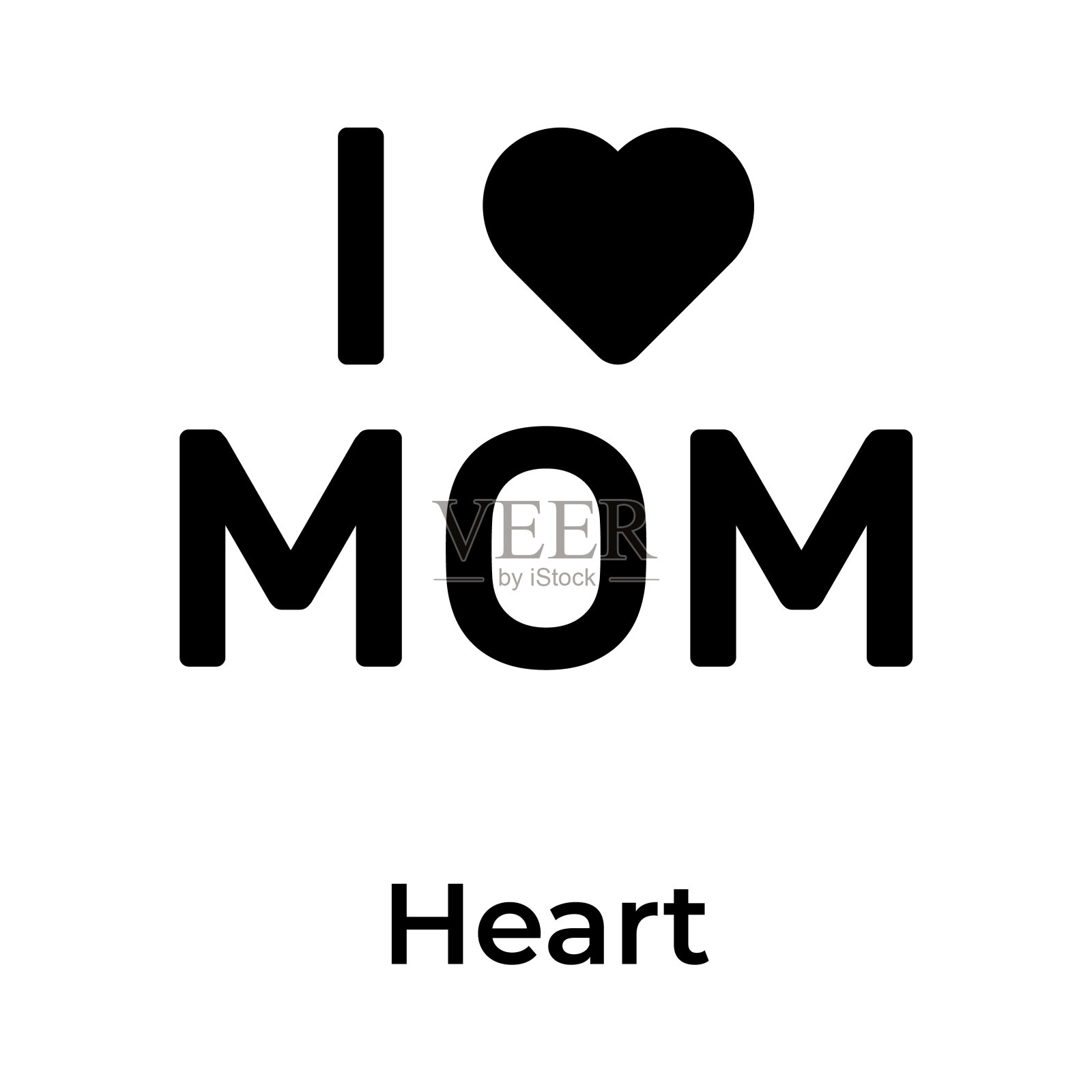 我爱妈妈图标的设计，准备高级使用。插画图片素材