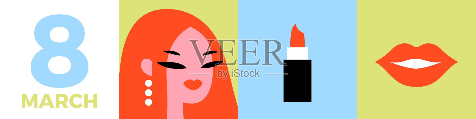 3月8日国际妇女节横幅插画图片素材