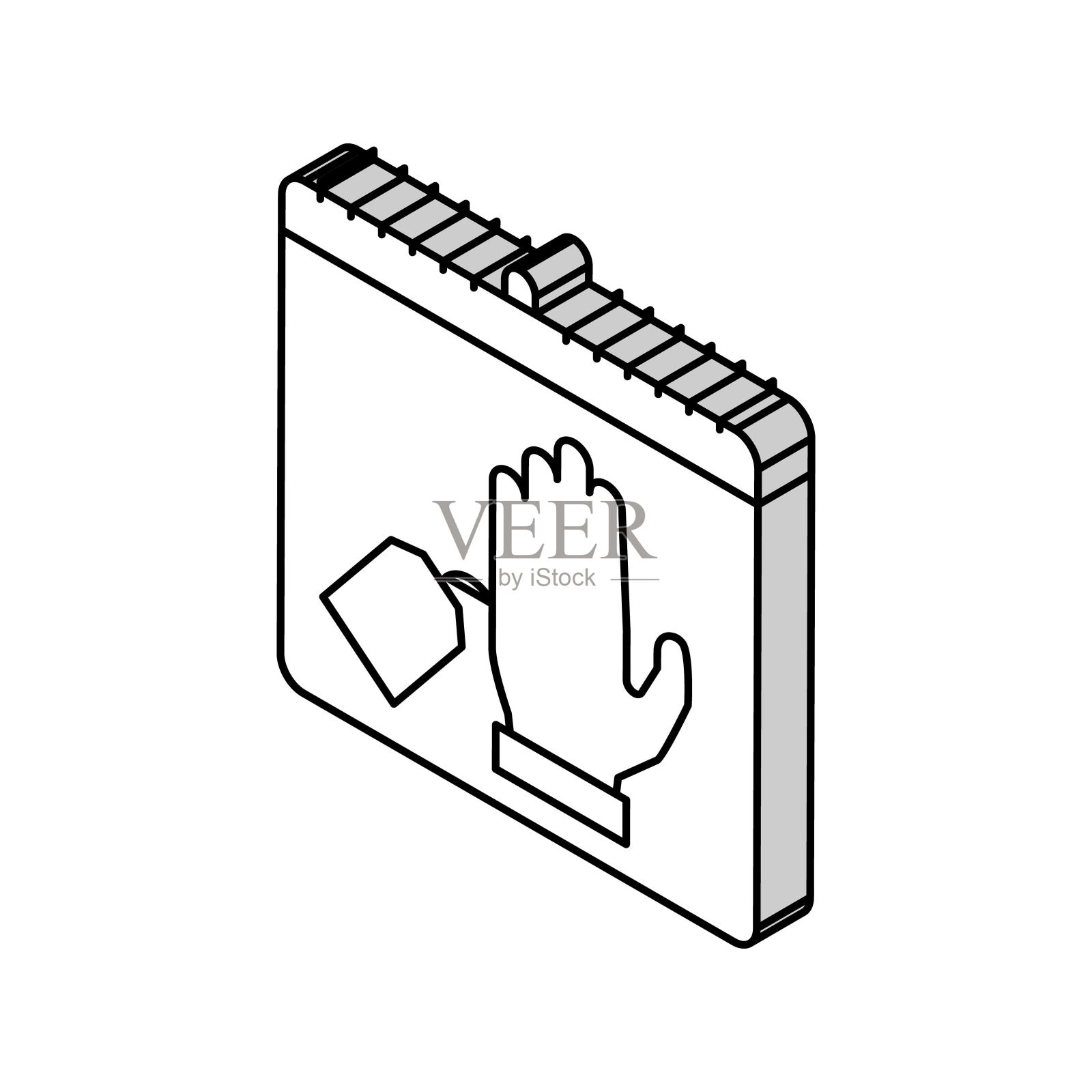 非法难民等距图标矢量插图日期插画图片素材