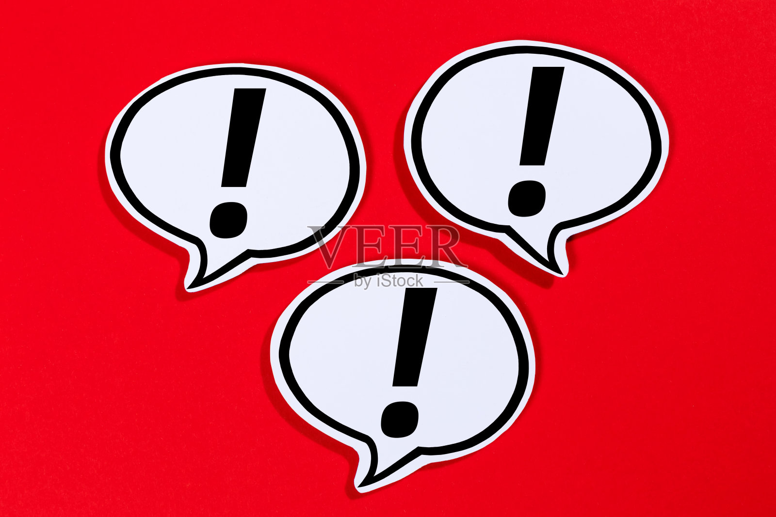 感叹号注意通知提醒报警通知符号语音泡泡信息交流概念说话说话照片摄影图片