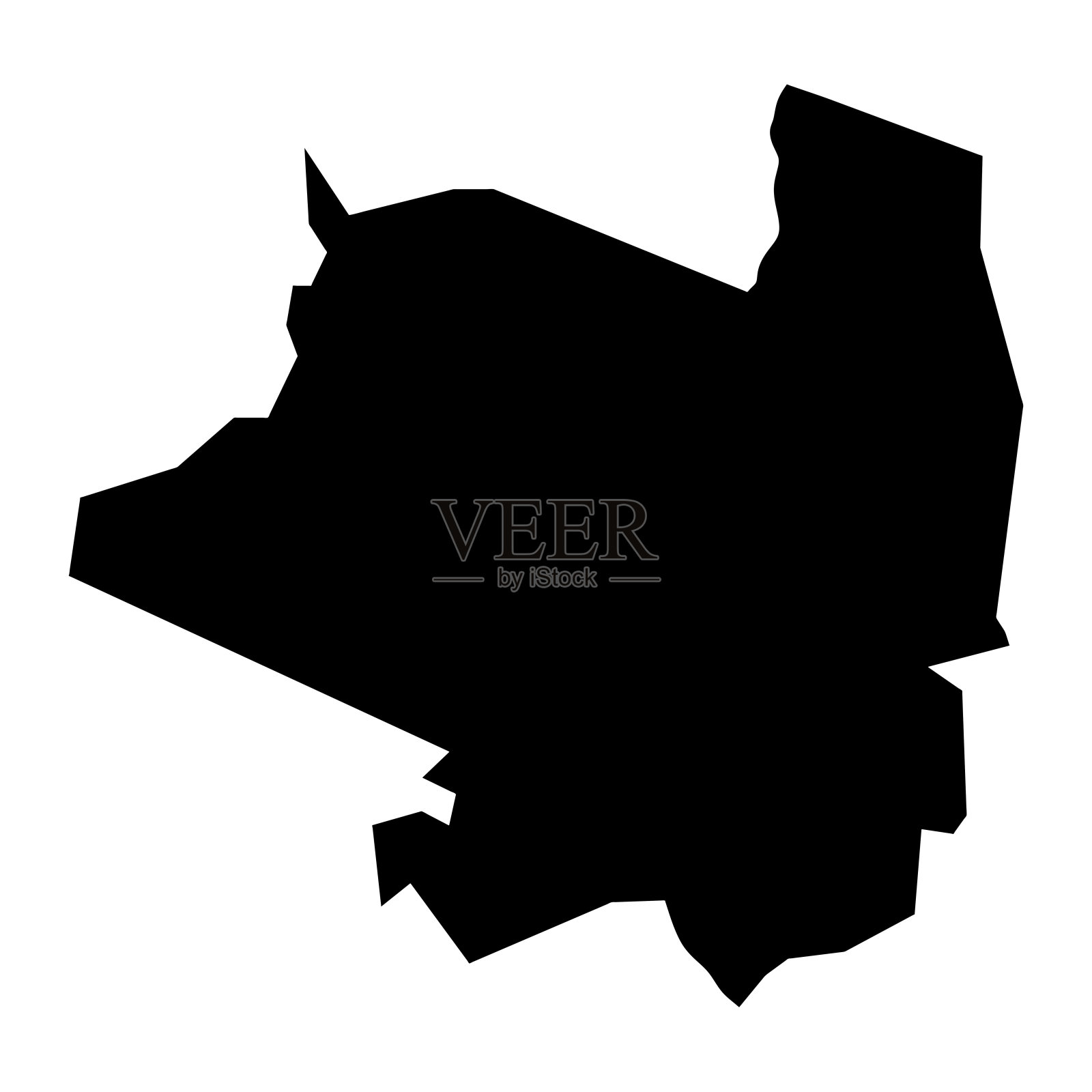 朱贝克州地图，南苏丹行政区划。矢量插图。插画图片素材