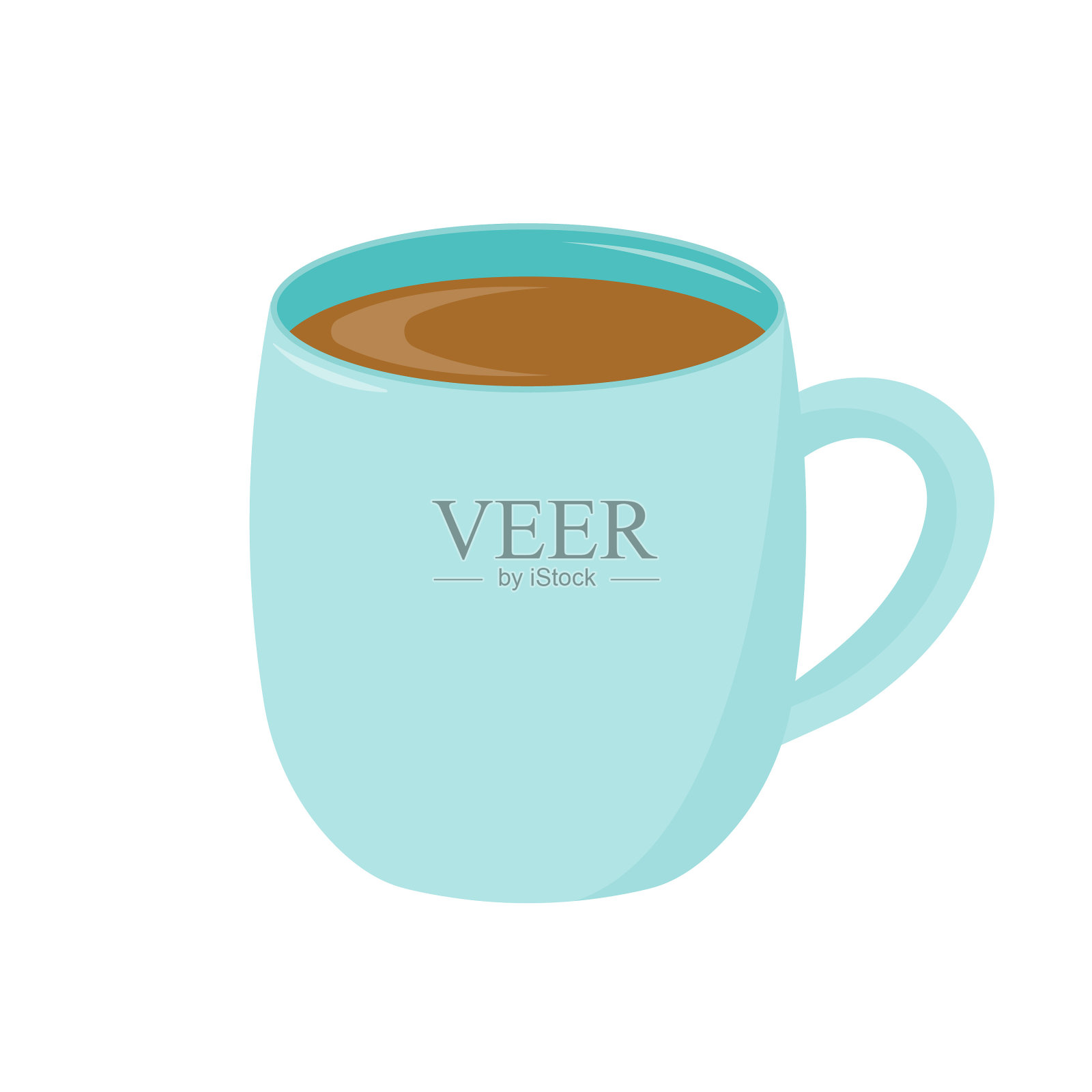 一杯咖啡的矢量插图。插画图片素材