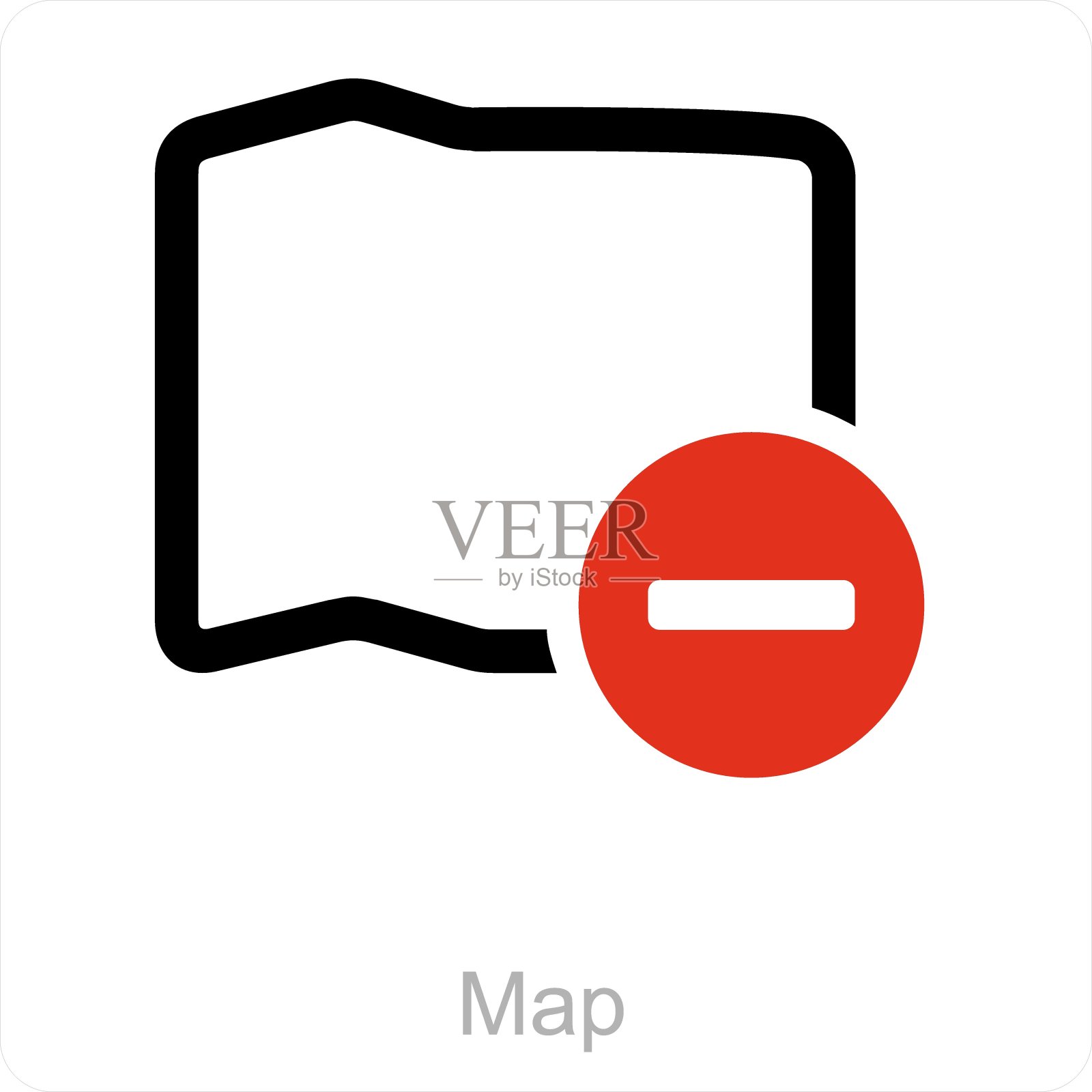 地图和针图标的概念插画图片素材