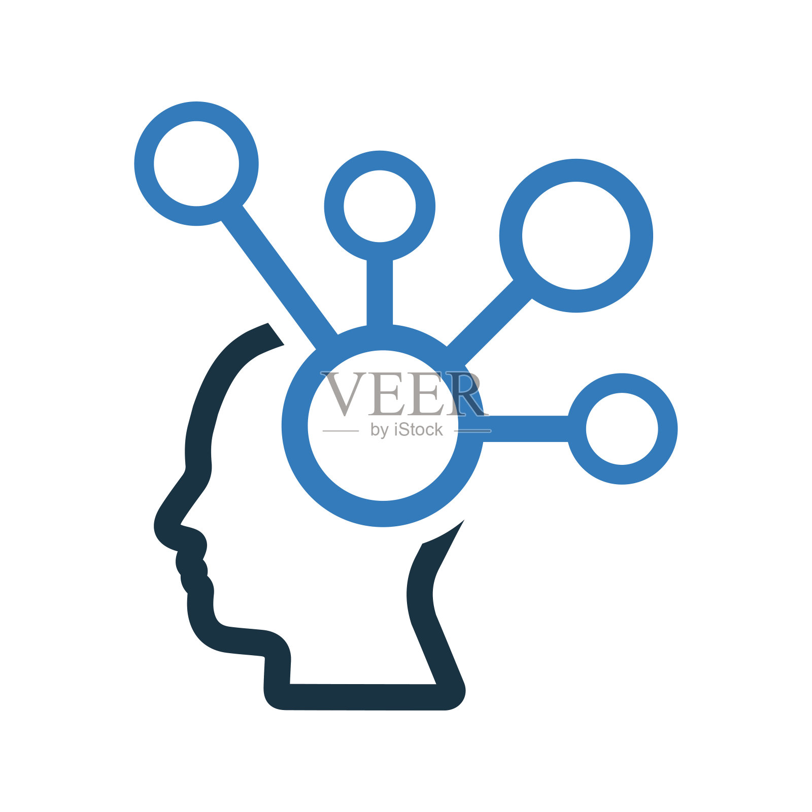 思维导图图标。插画图片素材