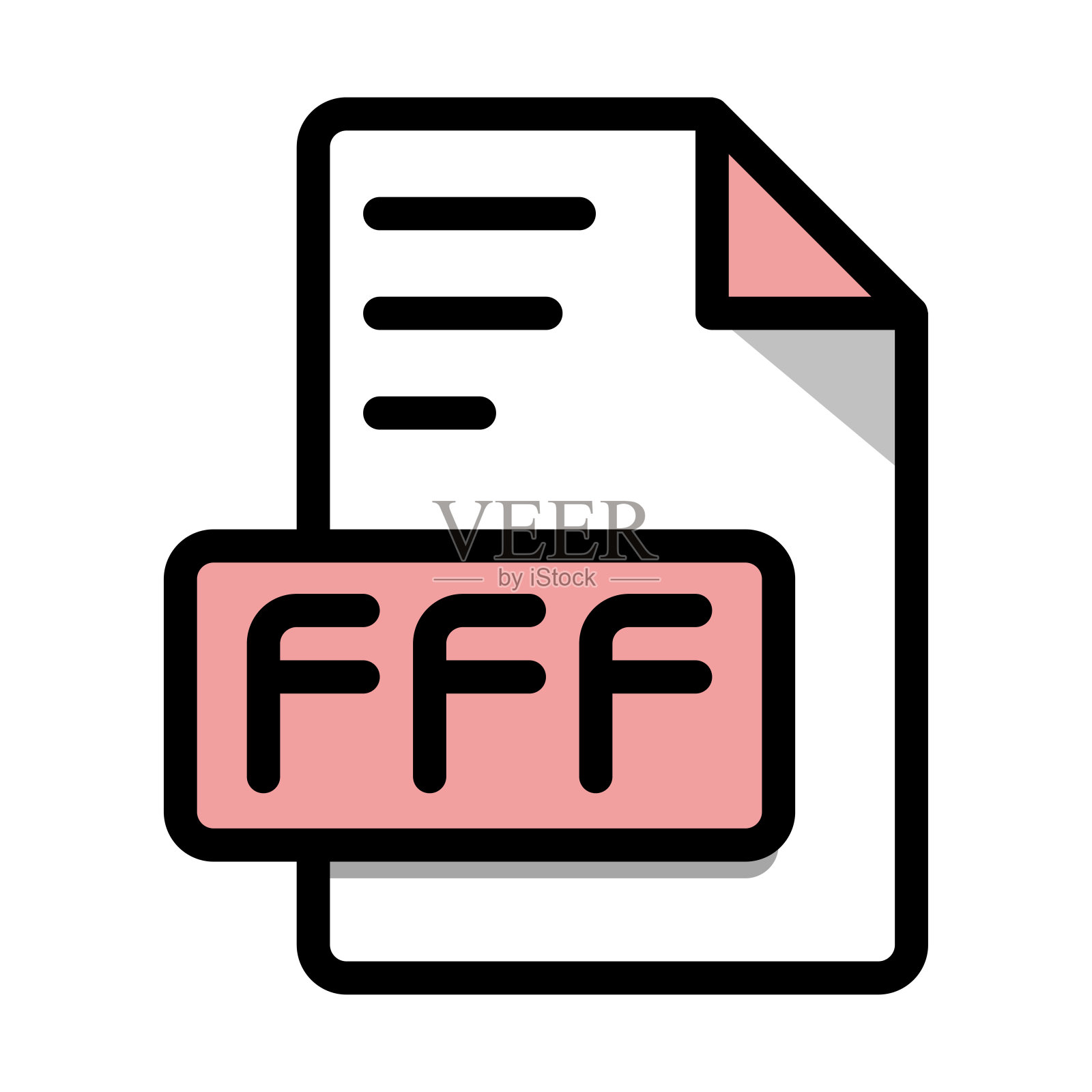 3fr图标字形设计。图像扩展格式文件类型图标。矢量图插画图片素材