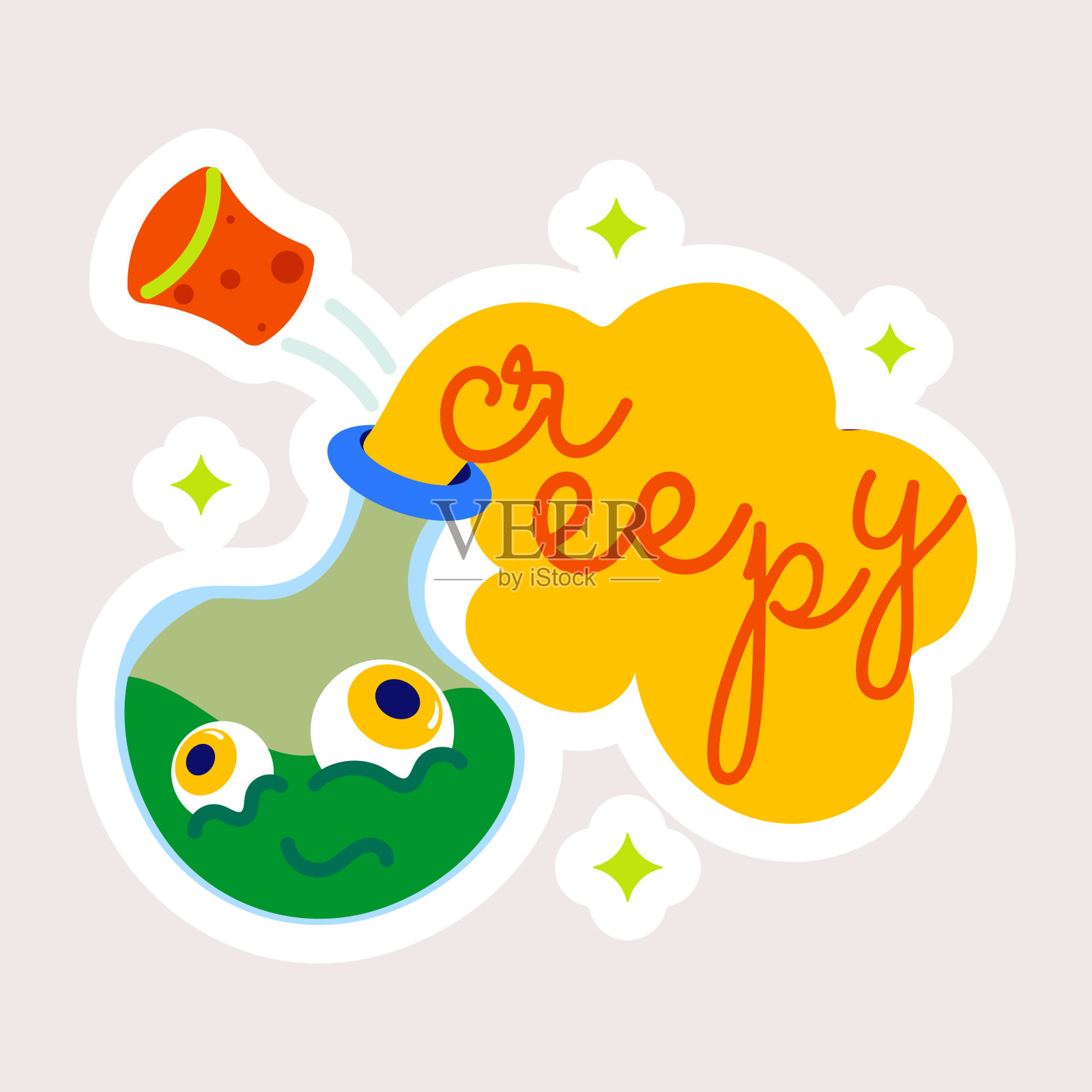 万圣节的药水插画图片素材