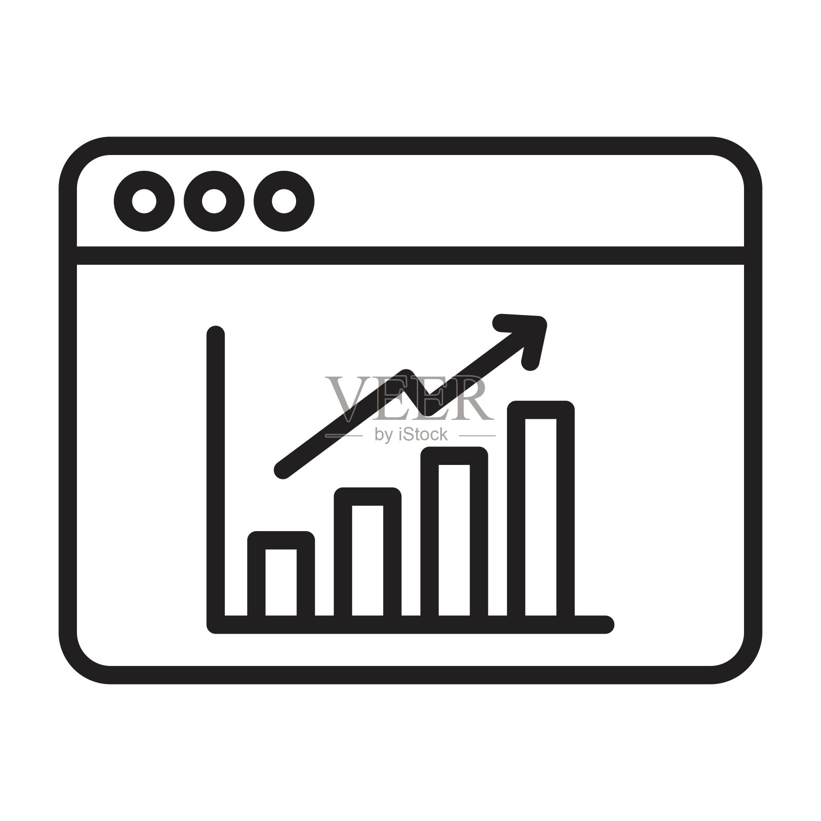 图形网页线图标。插画图片素材